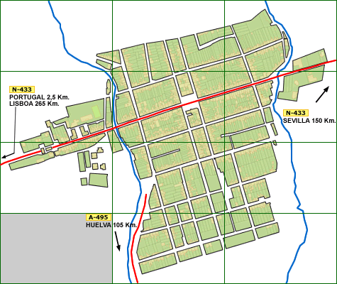 Plano Urbano de Rosal de la Frontera